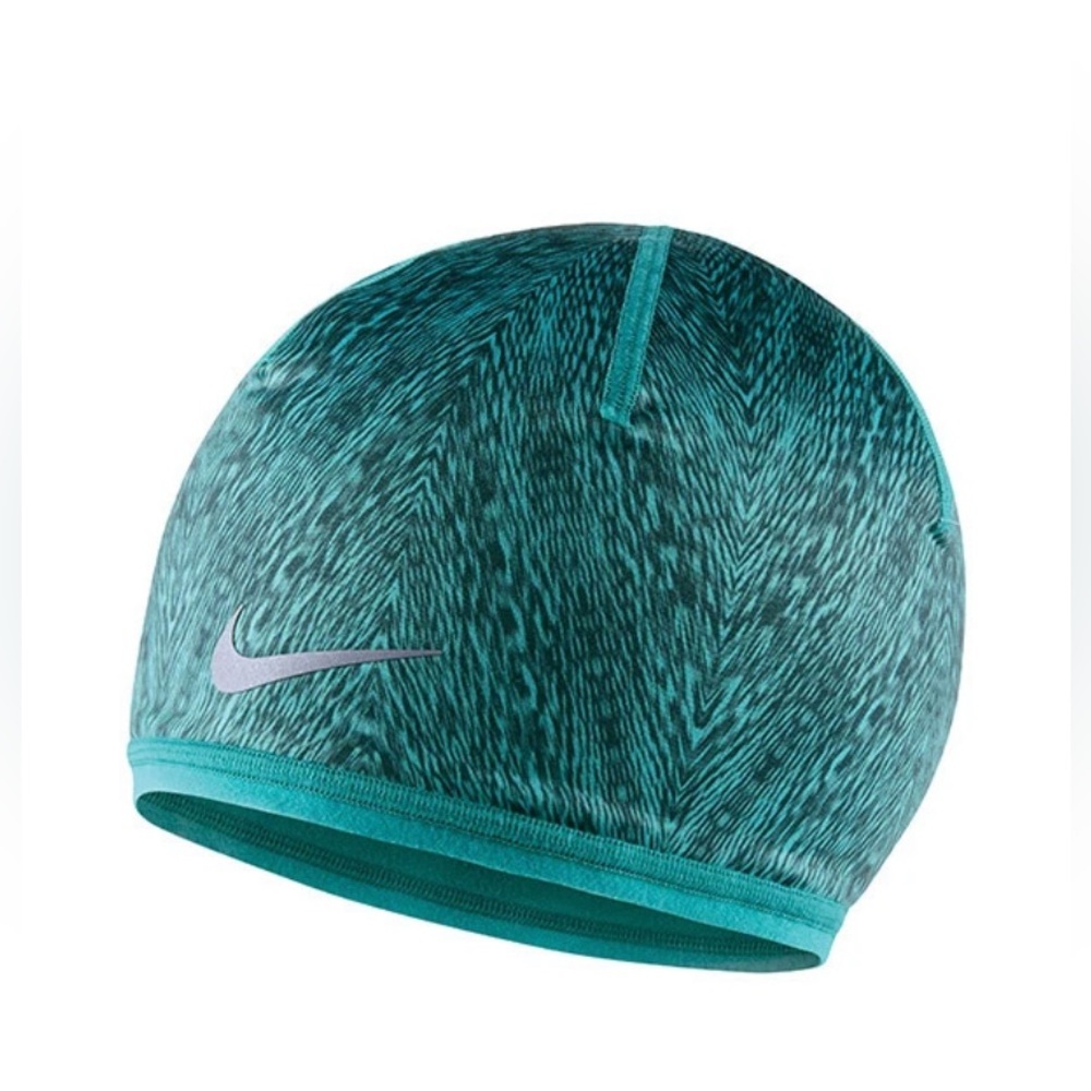 Nike Women's Running Reversible Beanie Hat (Teal/Blue Pattern) - NWOT